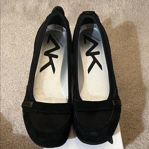 Anne Klein Black Flats